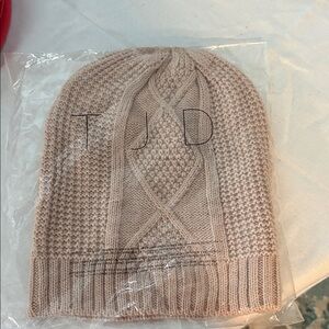 TJD Light Dusty Rose Knit Beanie. NWT
